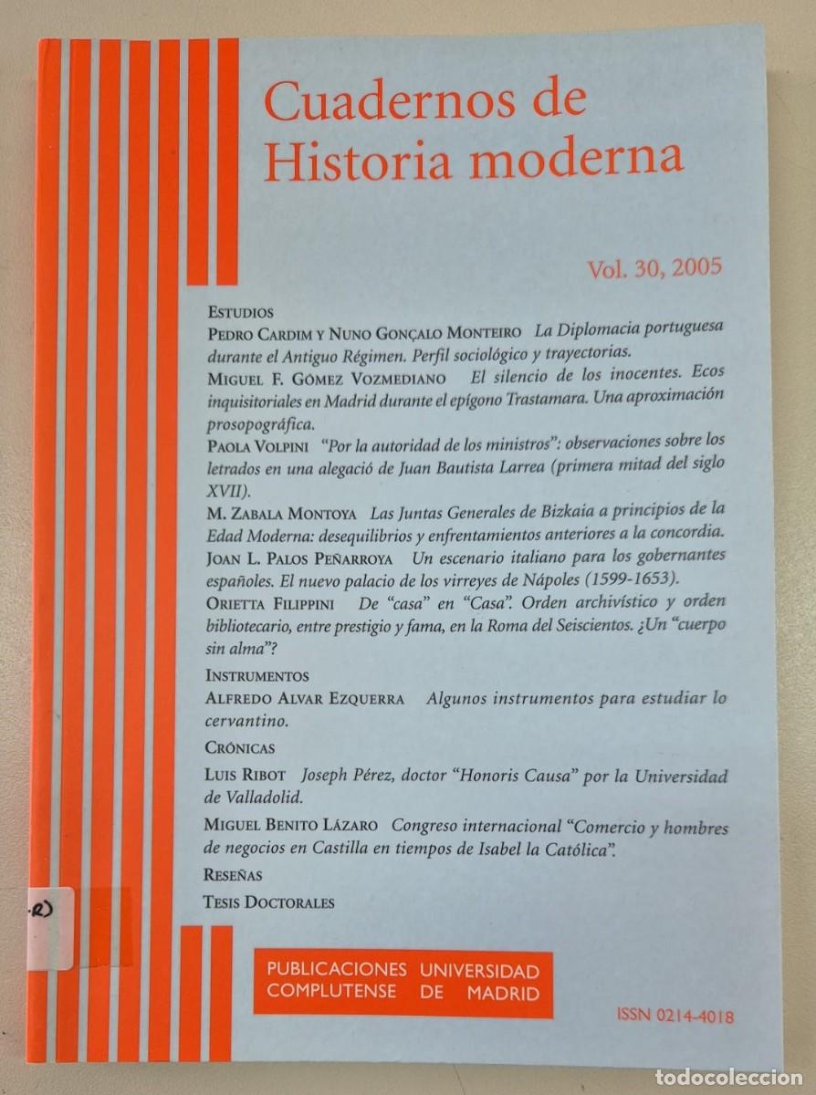 Libros de segunda mano: Cuadernos de Historia Moderna vol 30
