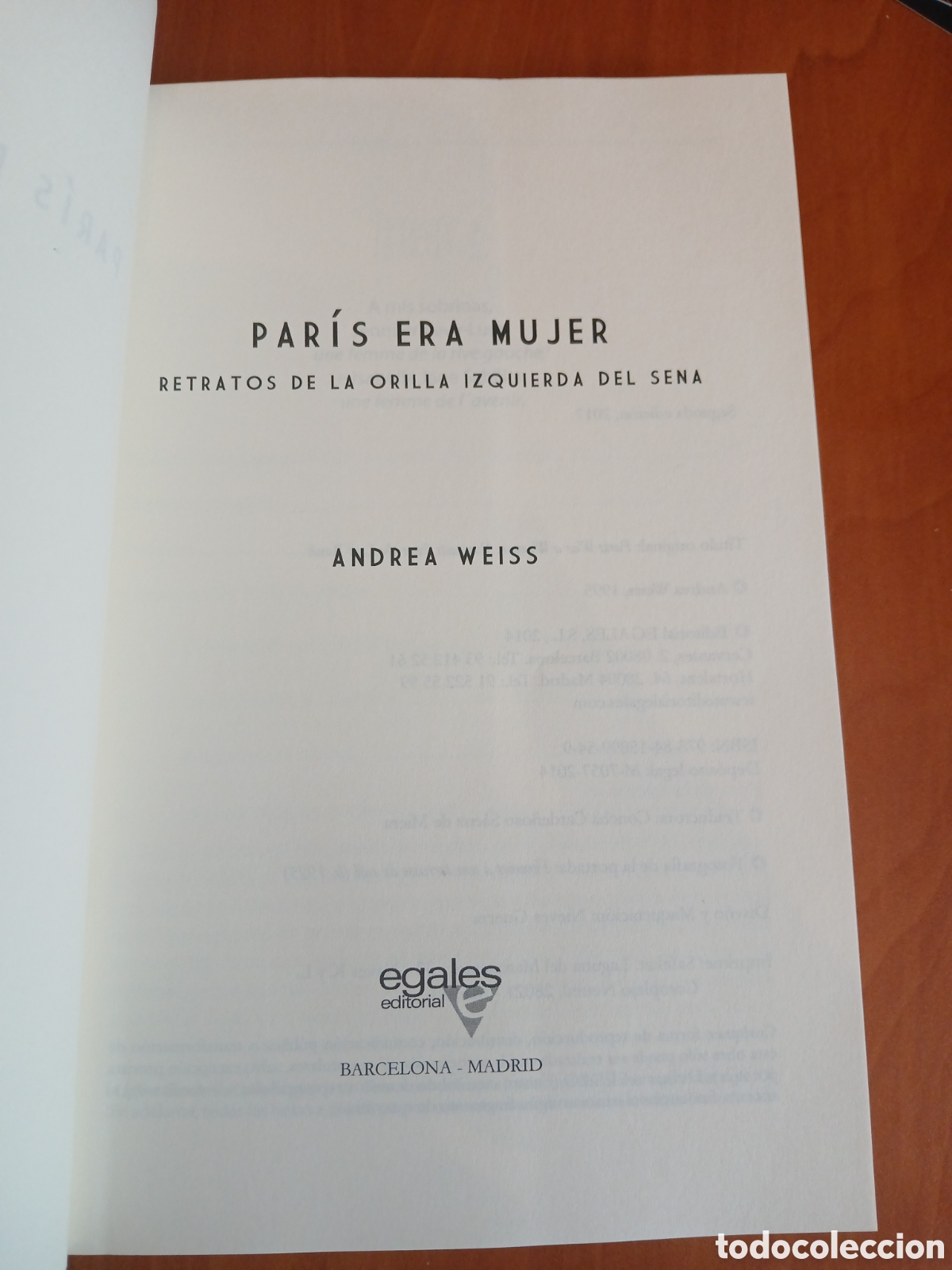 Libros de segunda mano: Par&iacute;s era mujer. Andrea Weiss. - Foto 3