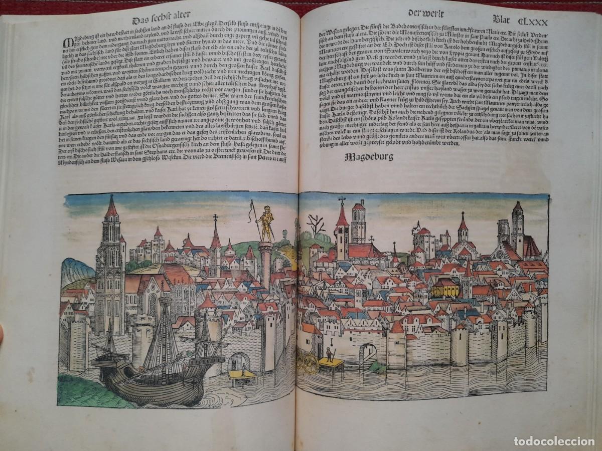 Libros de segunda mano: Facs&iacute;mil de la Cr&oacute;nica de Schedel (s. XV) - Foto 5