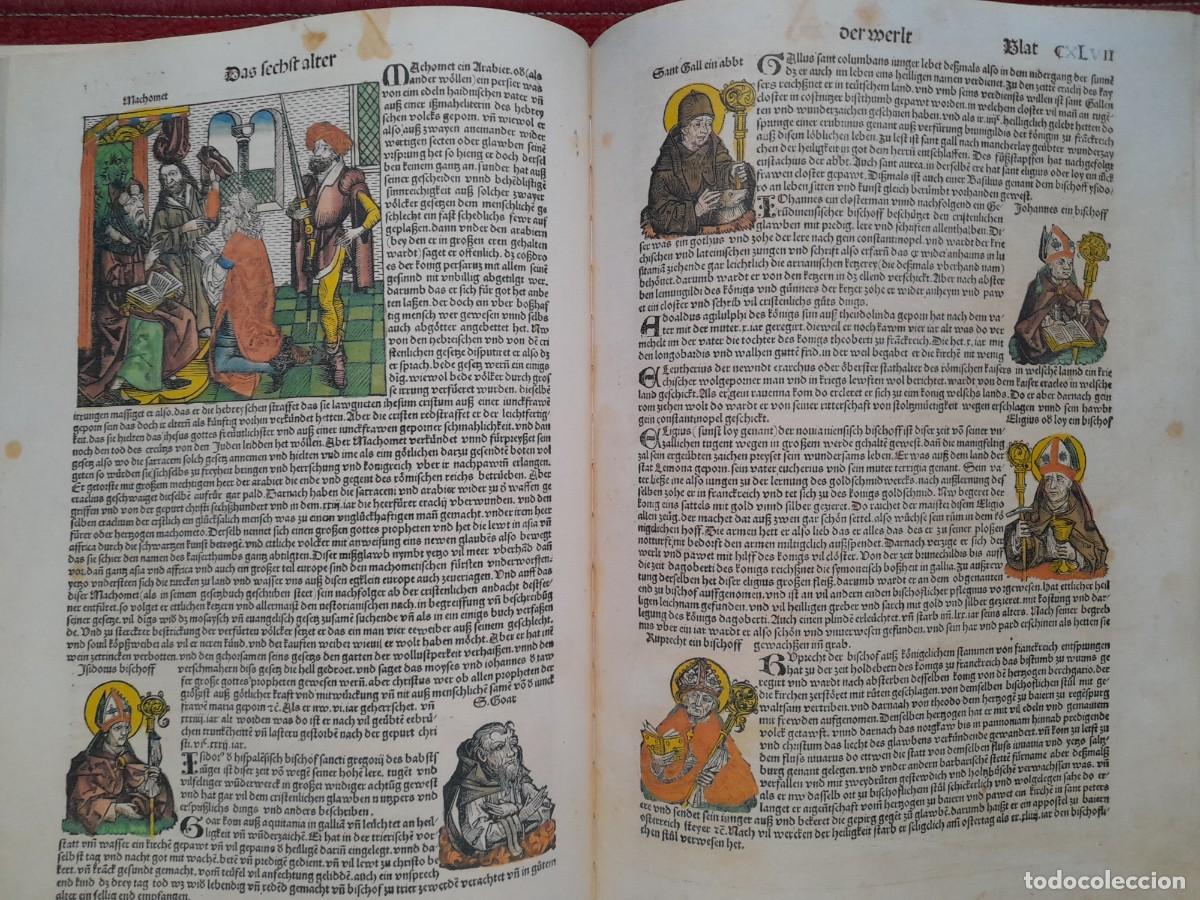 Libros de segunda mano: Facs&iacute;mil de la Cr&oacute;nica de Schedel (s. XV) - Foto 6