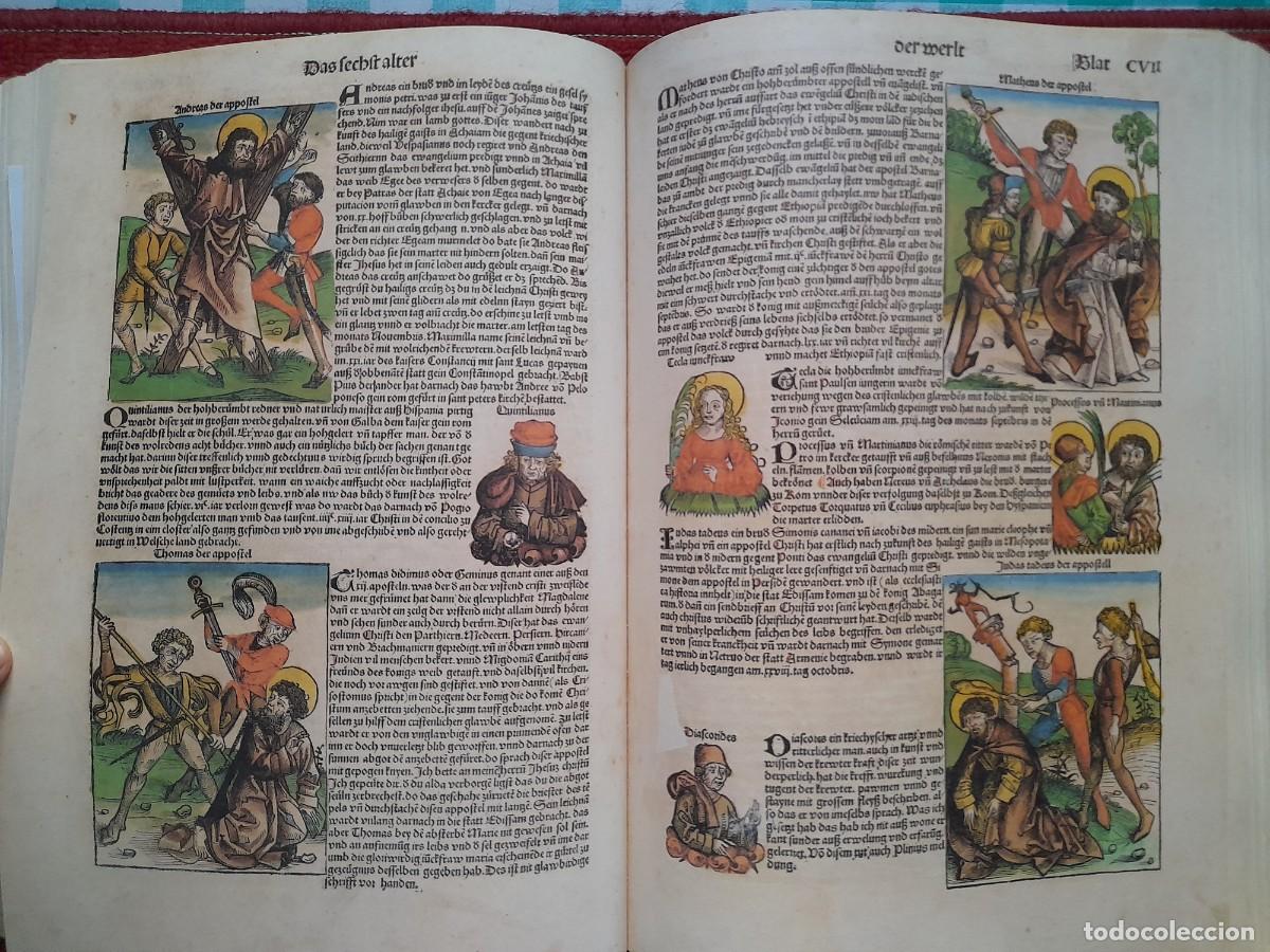 Libros de segunda mano: Facs&iacute;mil de la Cr&oacute;nica de Schedel (s. XV) - Foto 7