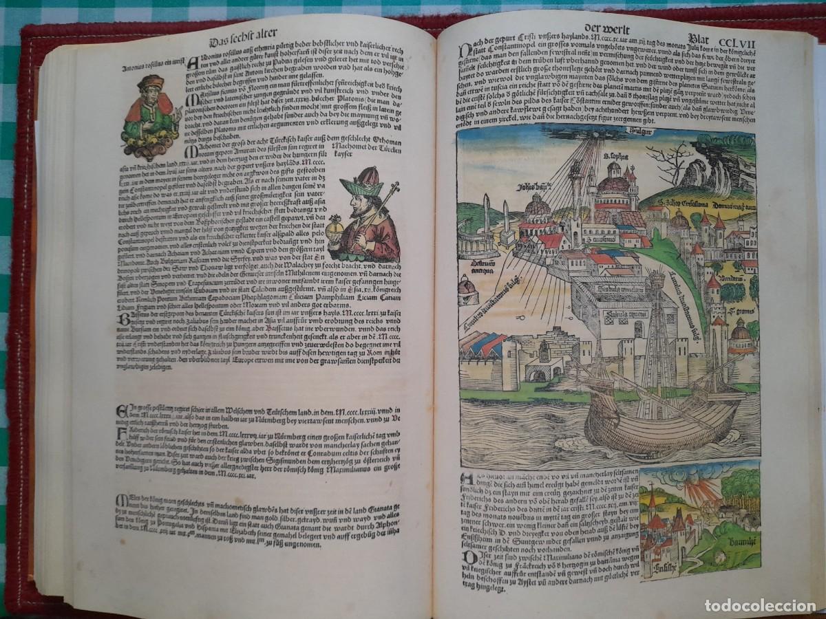 Libros de segunda mano: Facs&iacute;mil de la Cr&oacute;nica de Schedel (s. XV) - Foto 8