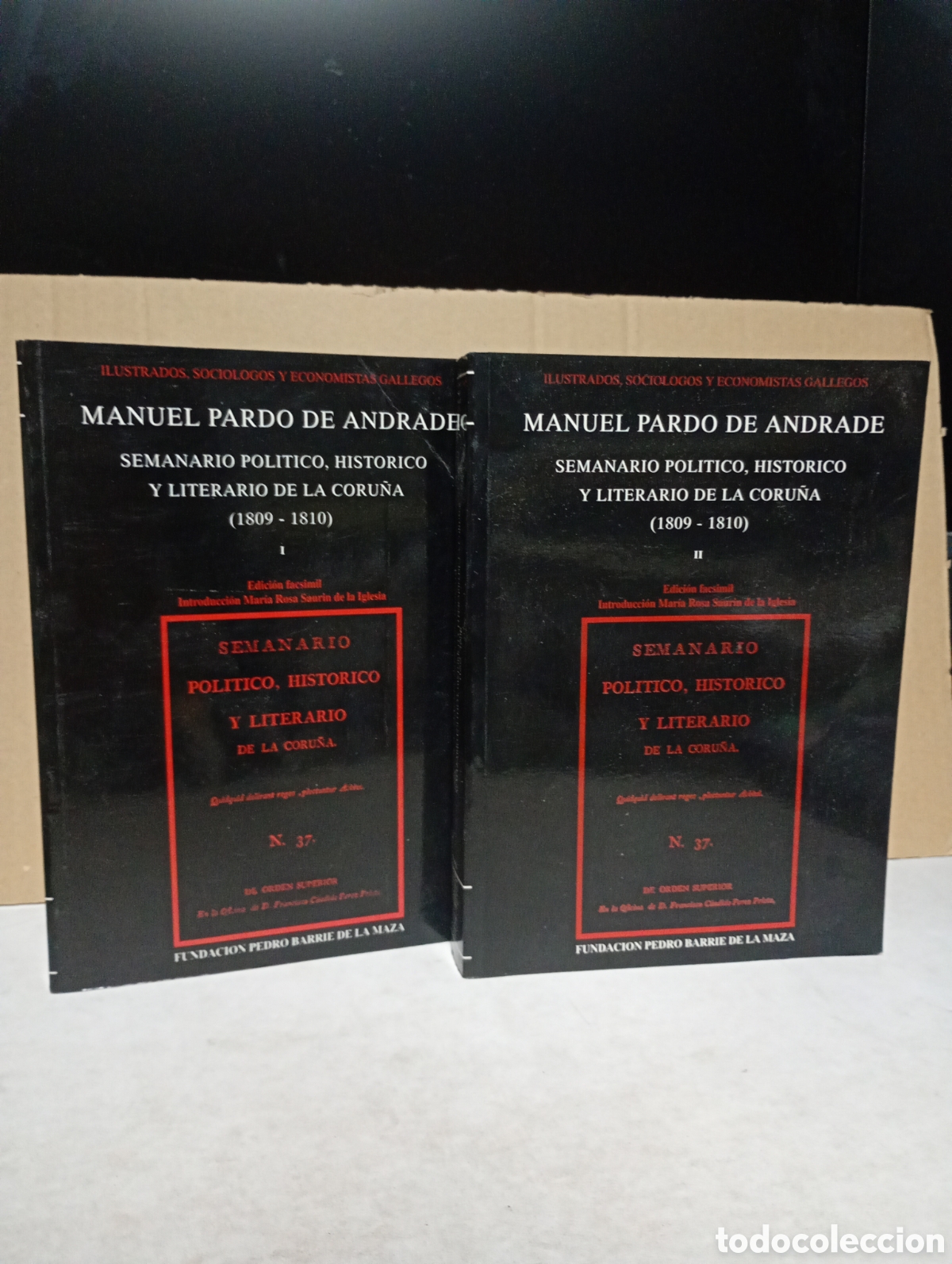 Libros de segunda mano: Semanario pol&iacute;tico, hist&oacute;rico y literario de La Coru&ntilde;a (1809 - 1810) 2 tomos