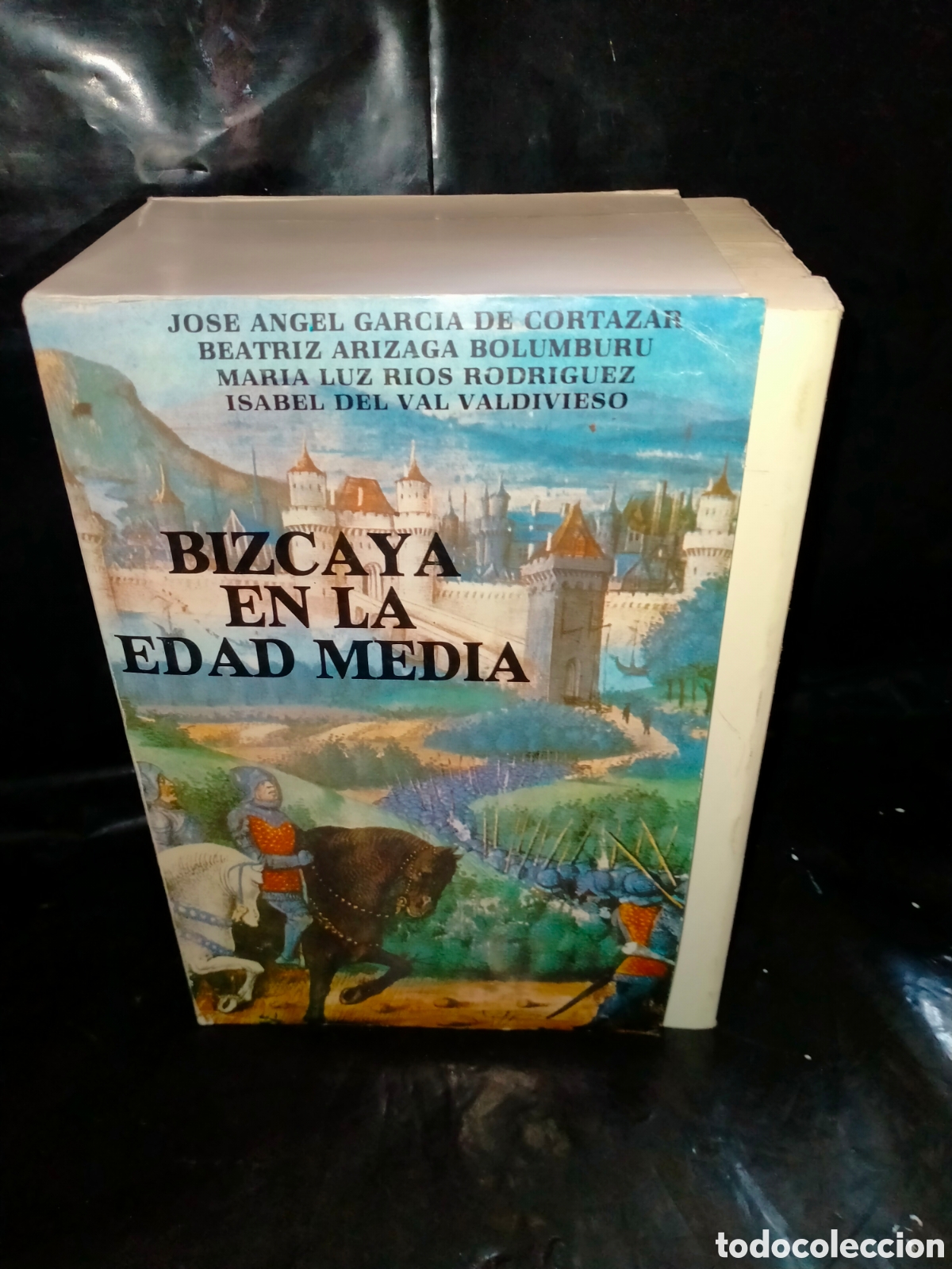 Libros de segunda mano: VV. AS. BIZCAYA EN LA EDAD MEDIA (4TOMOS)CON ESTUCHE .HARANBURU EDITOR