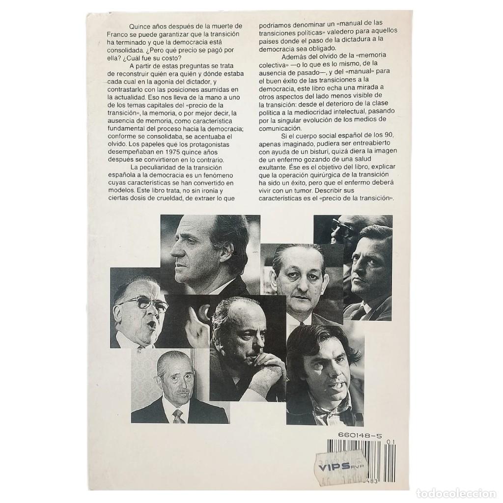 Libros de segunda mano: EL PRECIO DE LA TRANSICI&Oacute;N. Mor&aacute;n, Gregorio - Foto 2