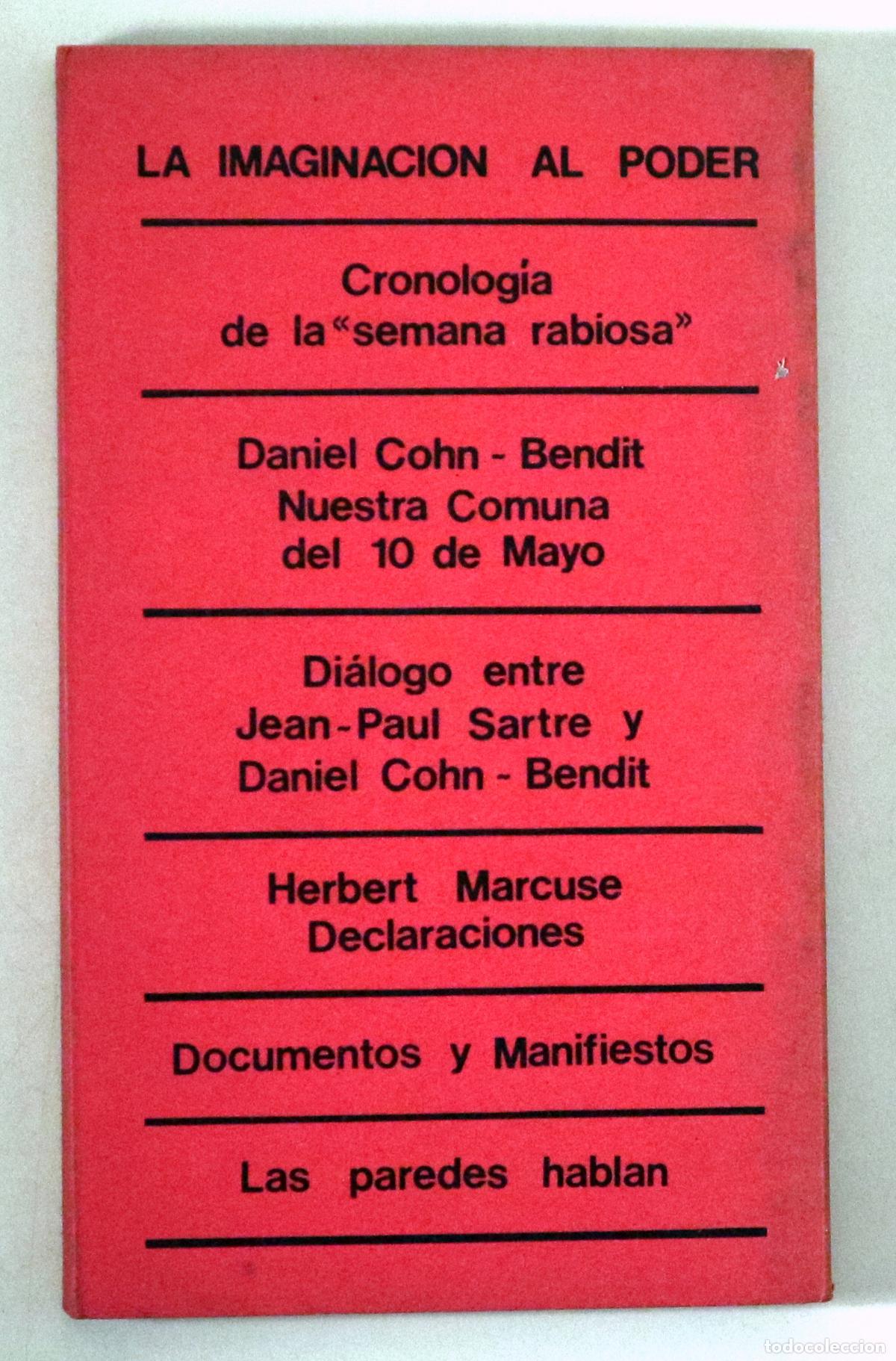 Libros de segunda mano: (COHN BENDIT - SARTRE - MARCUSE) - LA IMAGINACI&Oacute;N AL PODER - Barcelona 1980