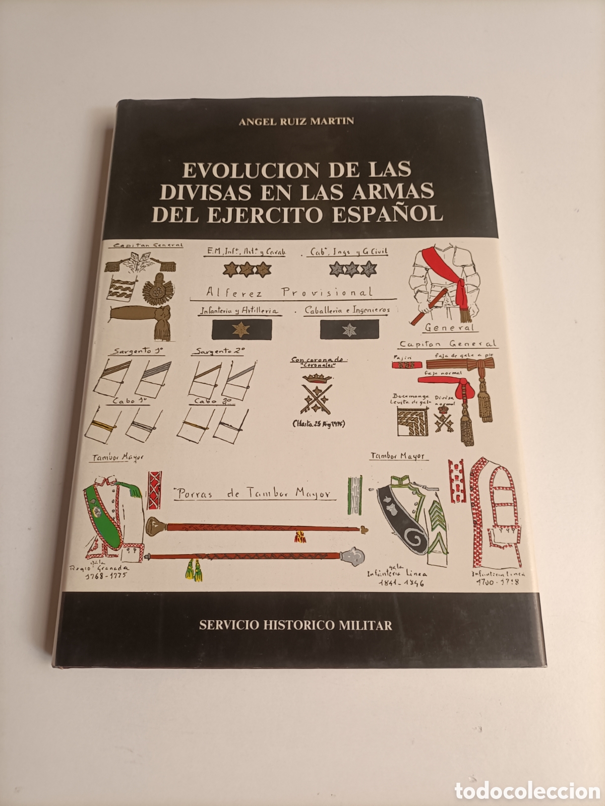 Libros de segunda mano: Evoluci&oacute;n de las divisas en las armas del ej&eacute;rcito espa&ntilde;ol &Aacute;ngel Ruiz Mart&iacute;n historia militar