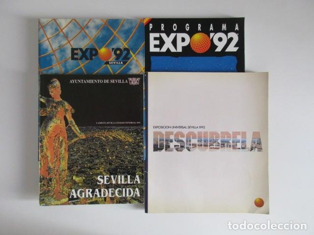 Libros de segunda mano: EXPO 92 - LOTE 4 LIBROS Y PUBLICACIONES EXPOSICI&Oacute;N UNIVERSAL SEVILLA 1992