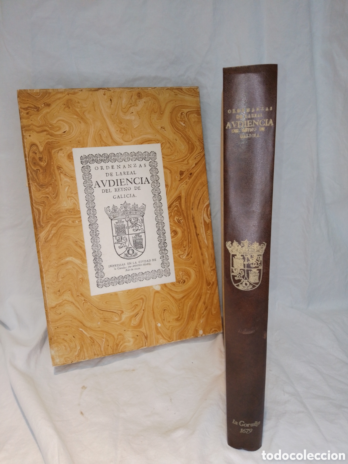 Libros de segunda mano: ORDENANZAS REAL AUDIENCIA REYNO DE GALICIA 1679 - Facs&iacute;mil 1974 (1.000 Ejemplares / Estuche)