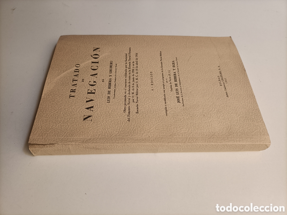 Libros de segunda mano: Tratado de navegaci&oacute;n de Luis de Ribera y Uruburu