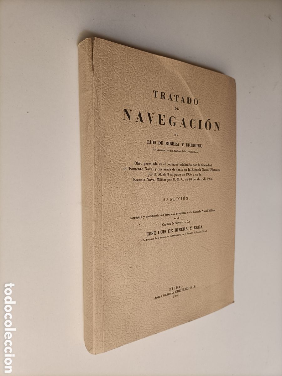 Livros em segunda m&atilde;o: Tratado de navegaci&oacute;n de Luis de Ribera y Uruburu