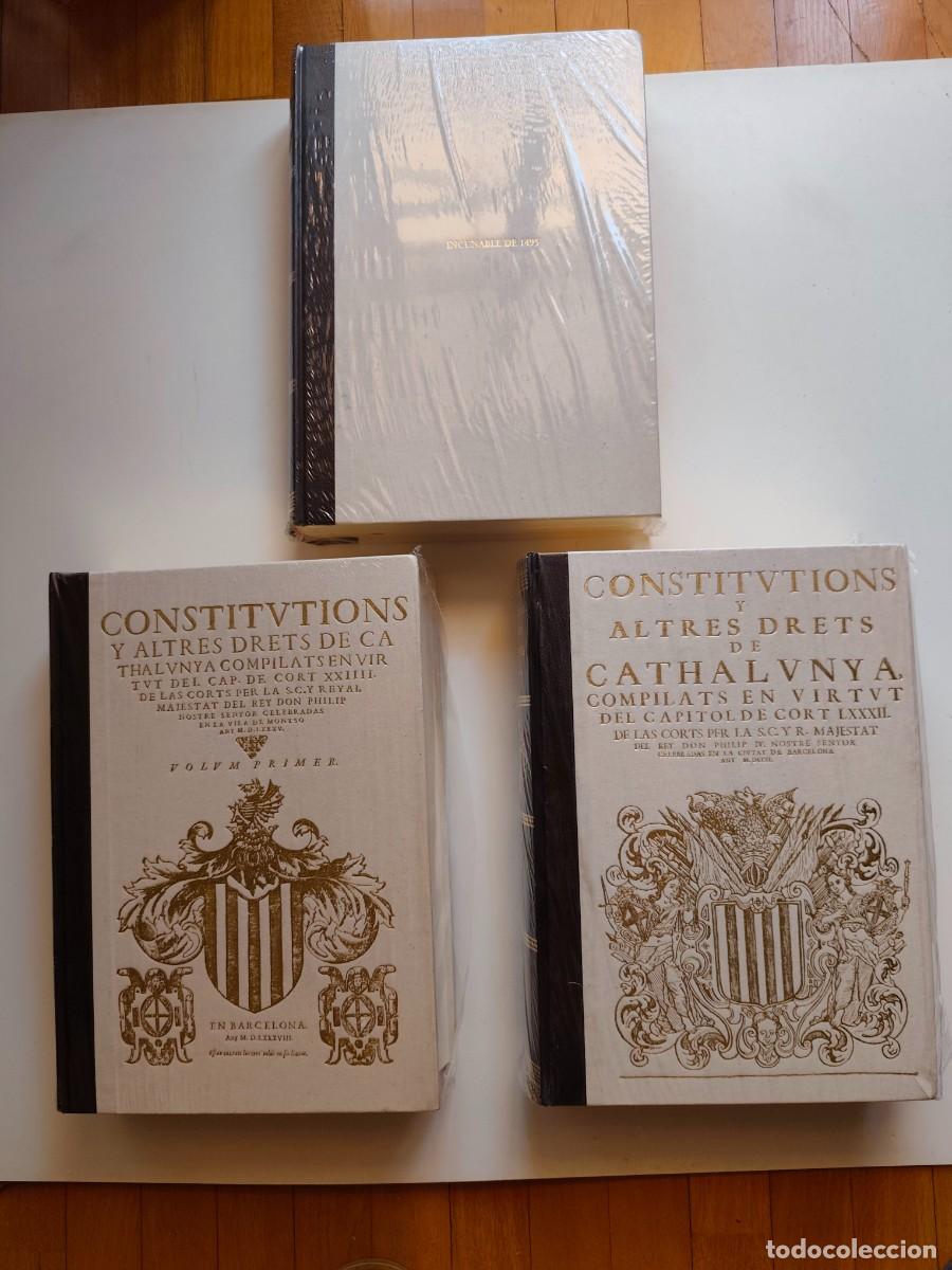 Libri di seconda mano: CONSTITUCIONS Y ALTRES DRETS DE CATALUNYA facs&iacute;mil 3 toms. En catal&agrave;.