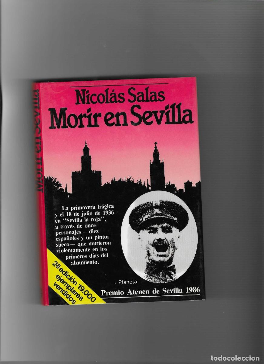 Libros de segunda mano: NICOLAS SALAS: MORIR EN SEVILLA (PREMIO ATENEO DE SEVILLA 1986)