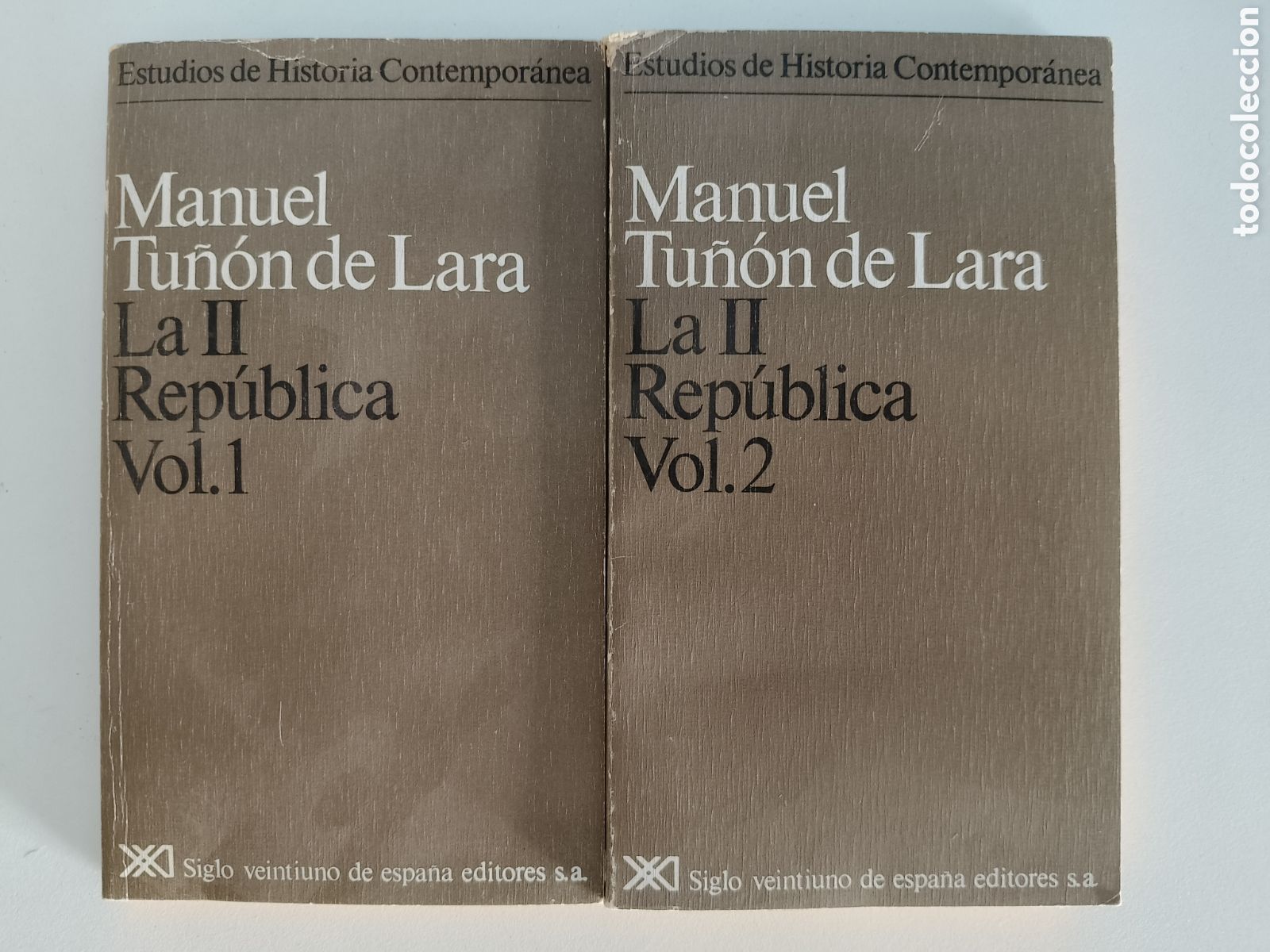Libros de segunda mano: MANUEL TU&Ntilde;&Oacute;N DE LARA : LA II REP&Uacute;BLICA - 2 TOMOS
