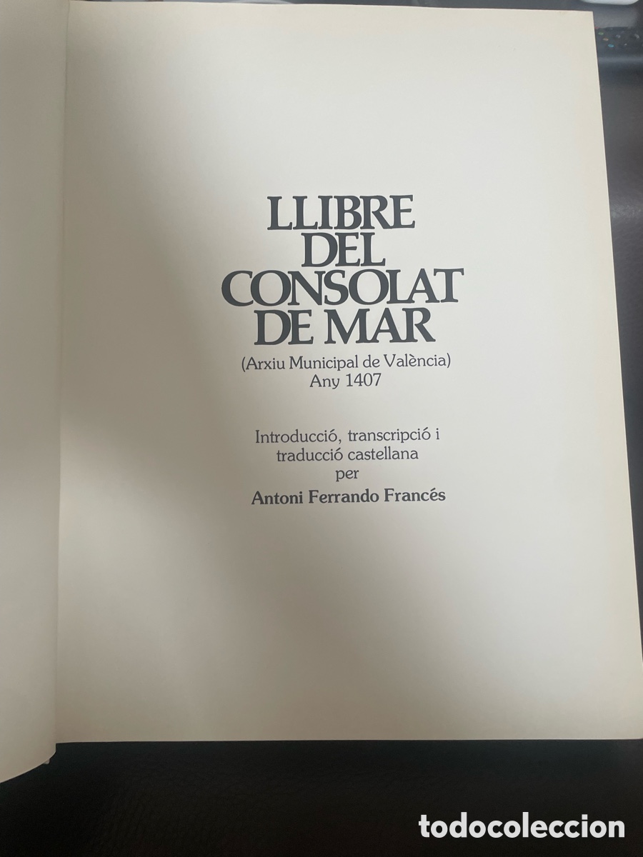 Libros de segunda mano: Llibre del Consolat de Mar - Foto 2
