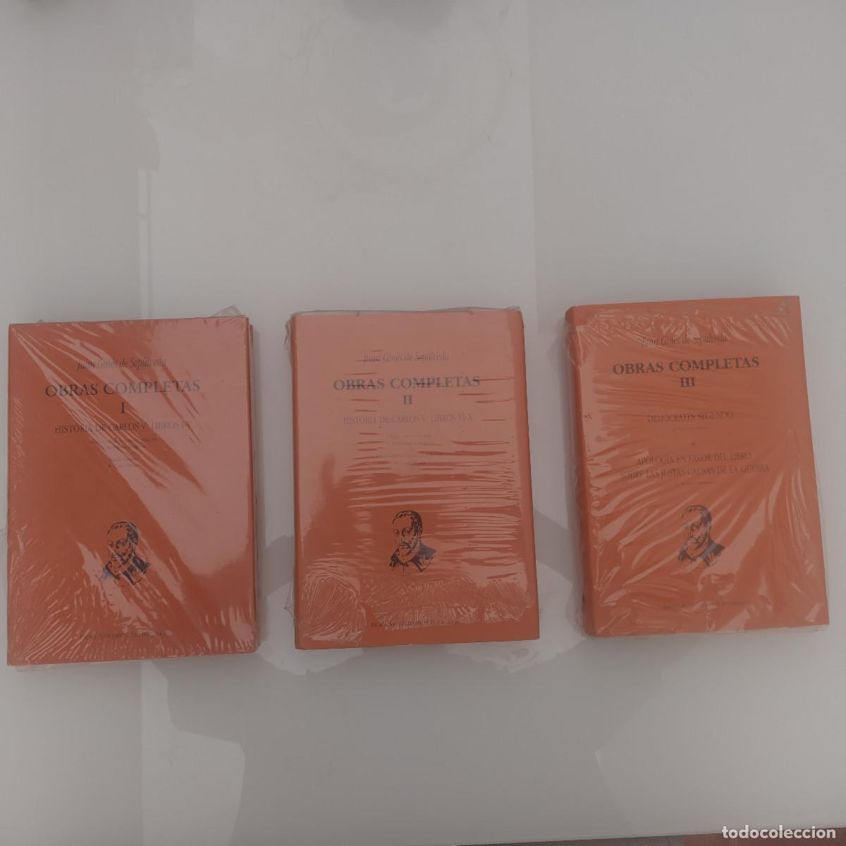 Libros de segunda mano: Obras Completas de Gin&eacute;s de Sep&uacute;lveda, tomos I, II y III