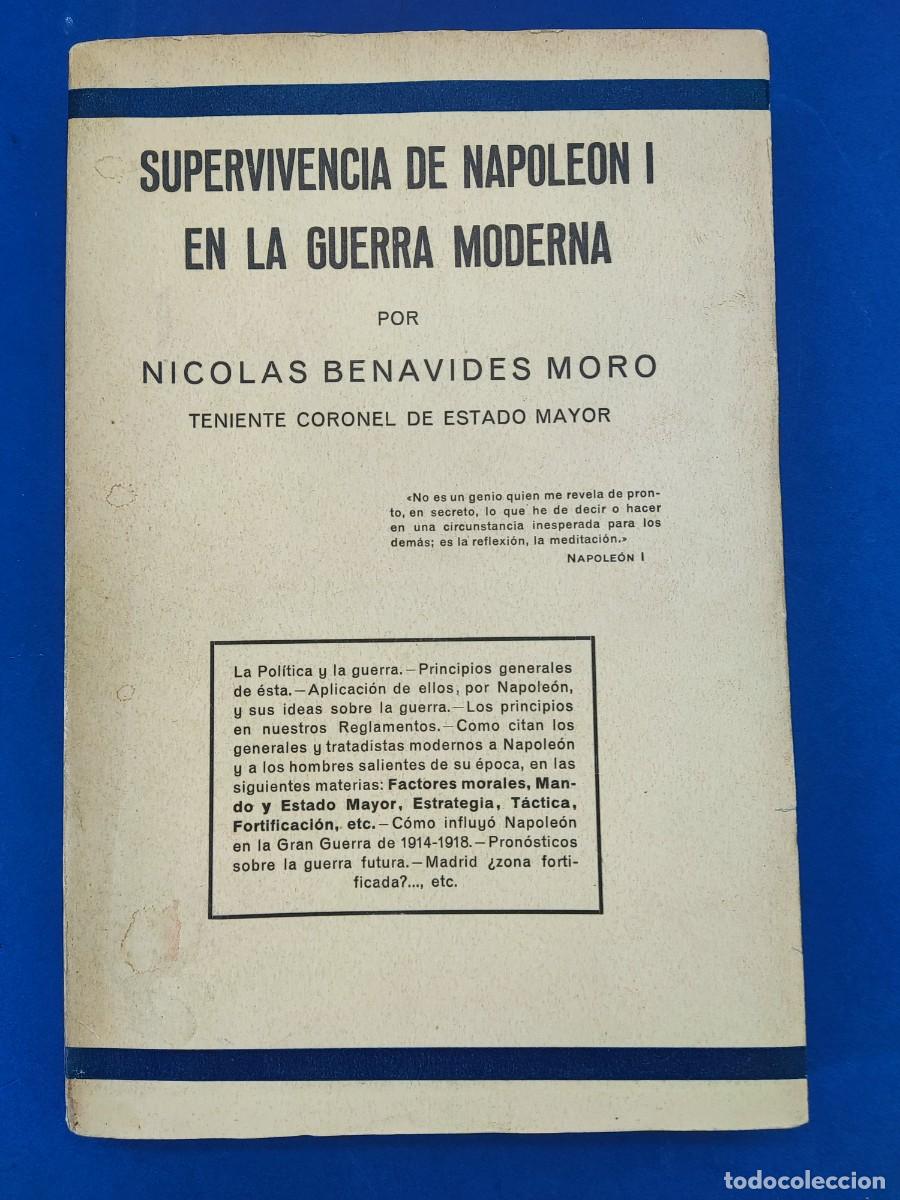 Libros de segunda mano: SUPERVIVENCIA DE NAPOLEON I EN LA GUERRA MODERNA / NICOLAS BENAVIDES MORO / 1933.IMPRENTA CASTELLANA