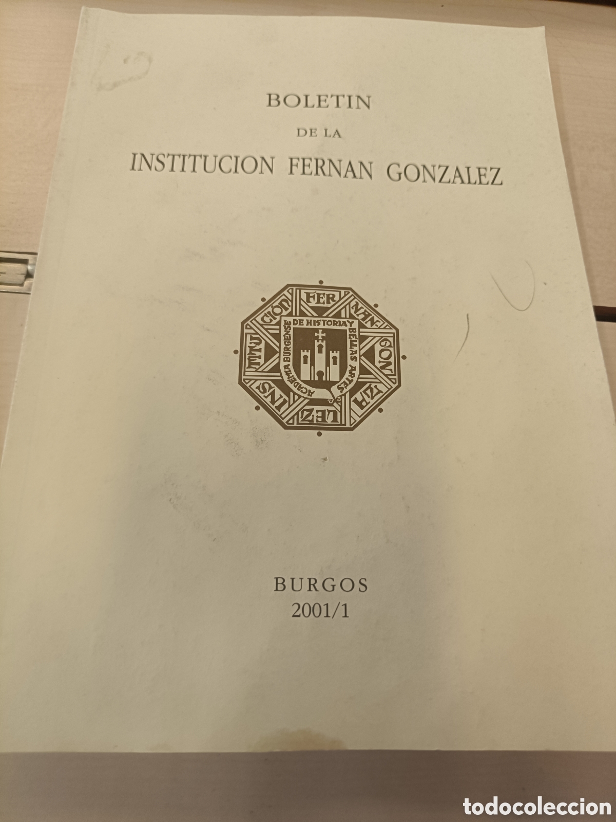 Libros de segunda mano: Instituci&oacute;n Fern&aacute;n Gonz&aacute;lez Burgos 2001
