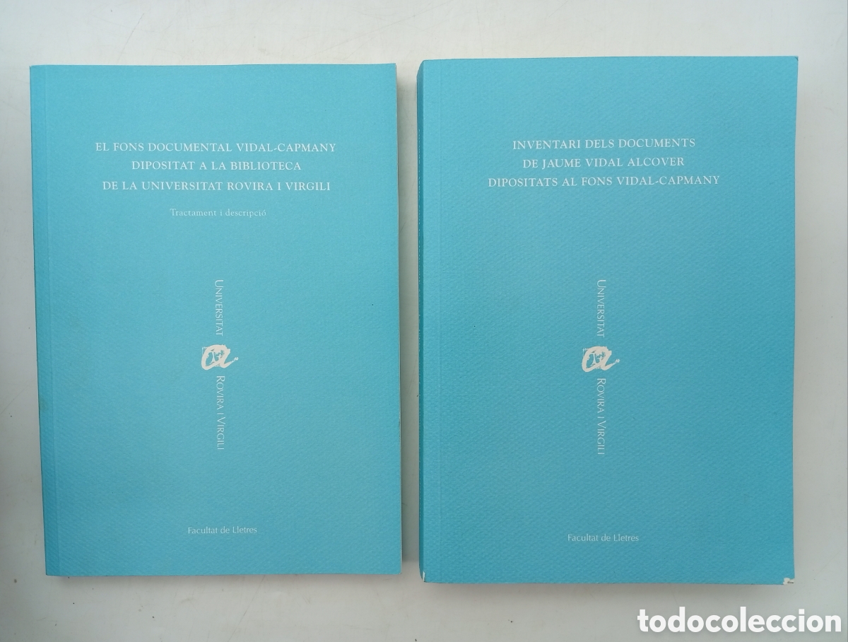 Libros de segunda mano: El fons documental de Vidal-capmany editat URV Tarragona