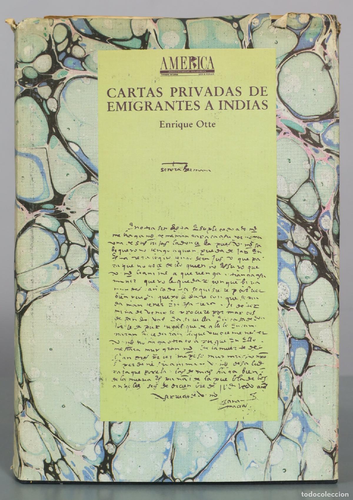 Libros de segunda mano: Cartas Privadas de Emigrantes a Indias - Enrique Otte - Junta de Andalucia