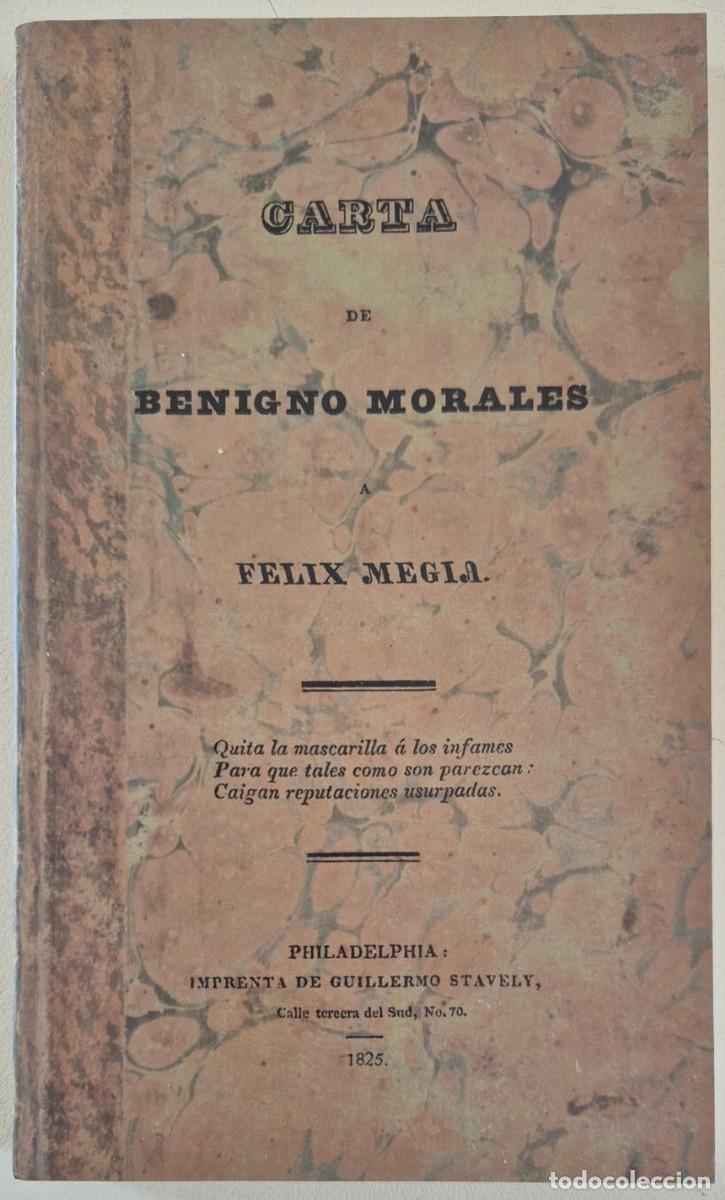 Libros de segunda mano: Carta de Benigno Morales a F&eacute;lix Megia (facs&iacute;mil)