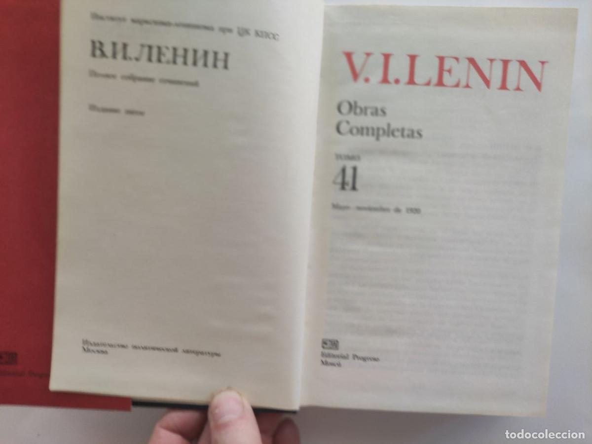 Libros de segunda mano: LENIN OBRAS COMPLETAS. Tomo 41 - Foto 3