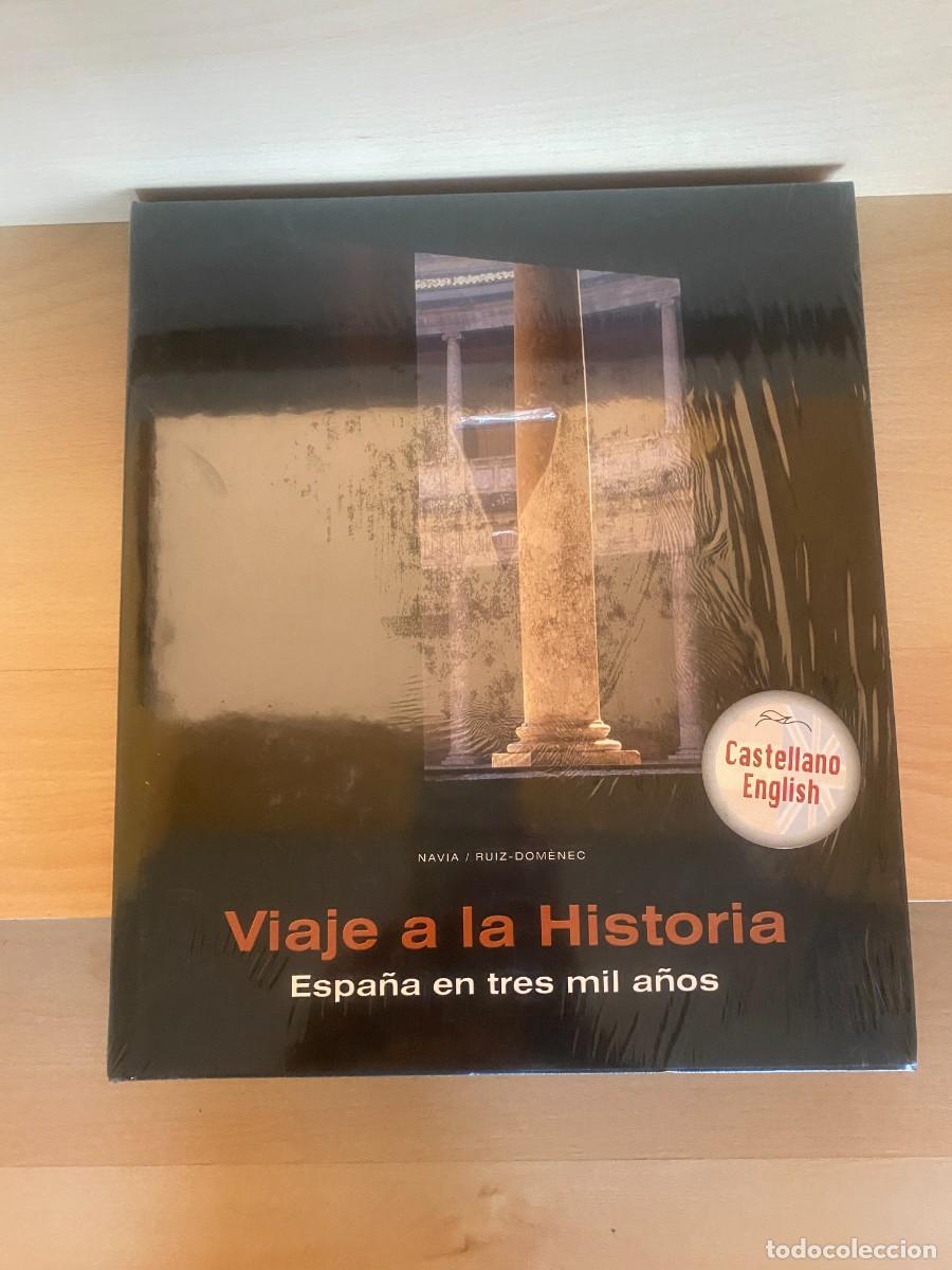Libros de segunda mano: Viaje a la Historia, Espa&ntilde;a en 3000 a&ntilde;os, Lunwerg. biling&uuml;e castellano-ingl&eacute;s, nuevo, con retr&aacute;ctil