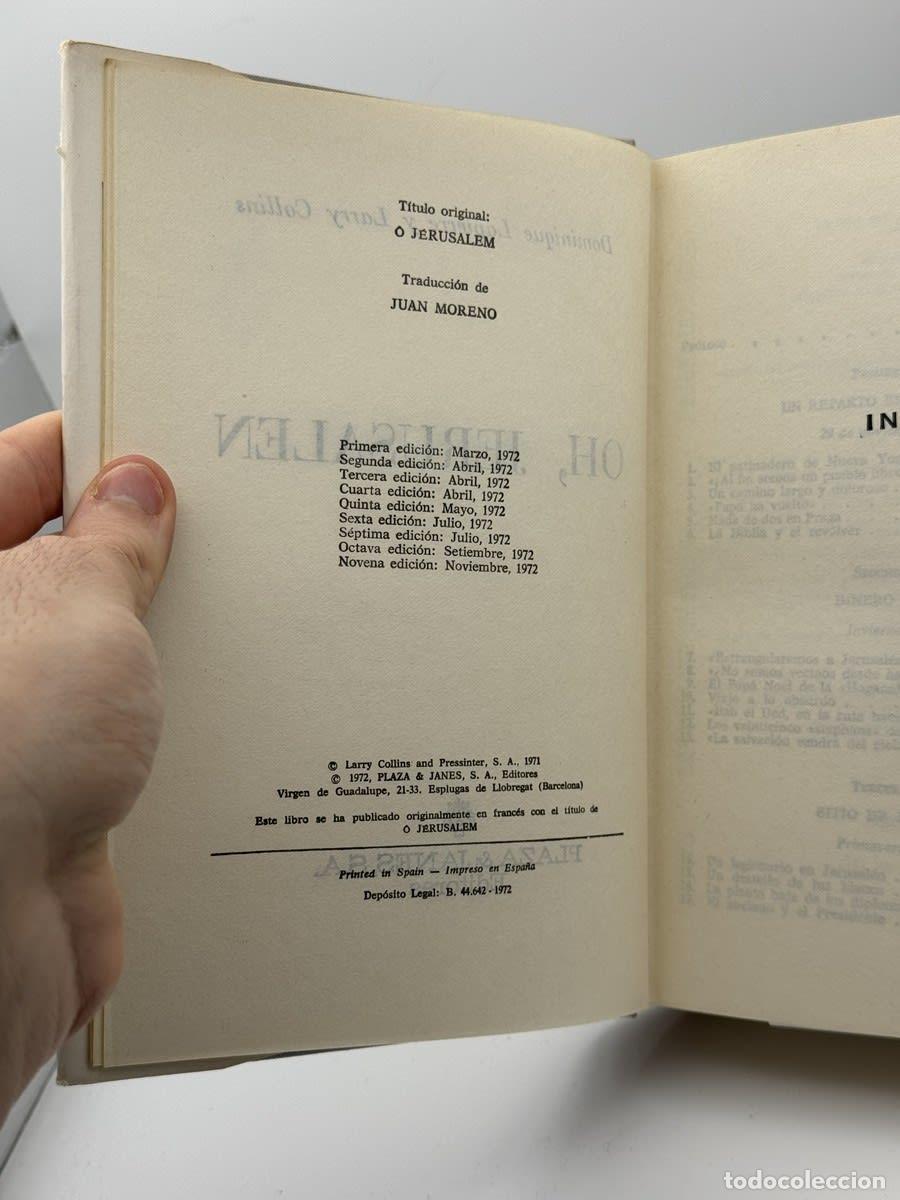Libros de segunda mano: Oh Jerusal&eacute;n - Dominique Lapierre - Foto 2