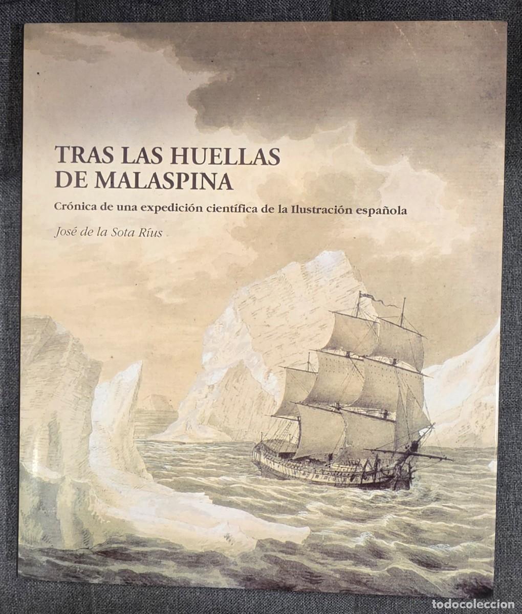 Libros de segunda mano: TRAS LAS HUELLAS DE MALASPINA. Rtve y Lunwing ed., 2002