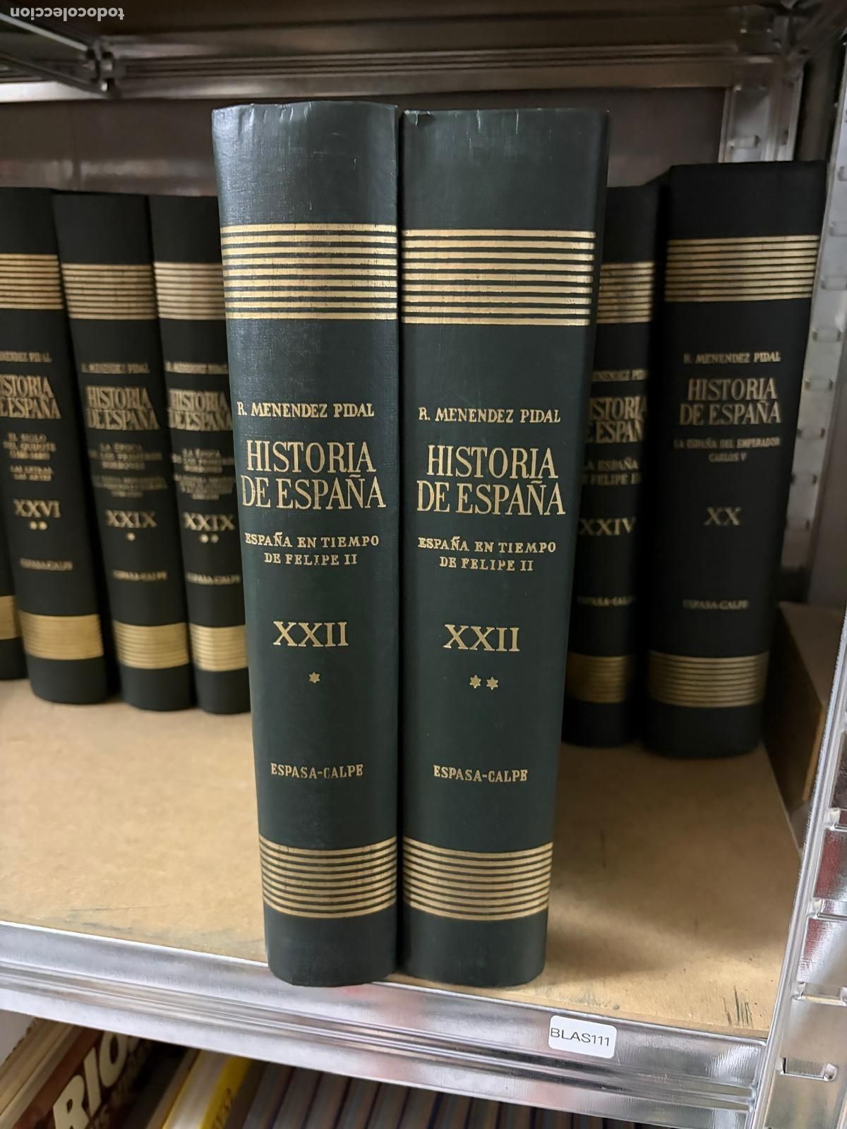 Livres d'occasion: BLAS111 - Tomo XXII -2 VOL- Espa&ntilde;a en tiempo de Felipe II - Espasa-Calpe RAMON MENENDEZ PIDAL