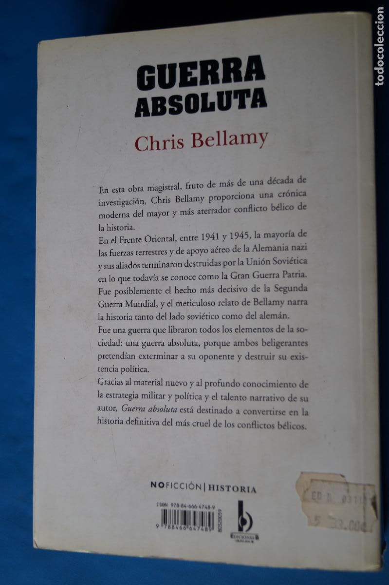 Libros de segunda mano: GUERRA ABSOLUTA. CHRIS BELLAMY - Foto 2