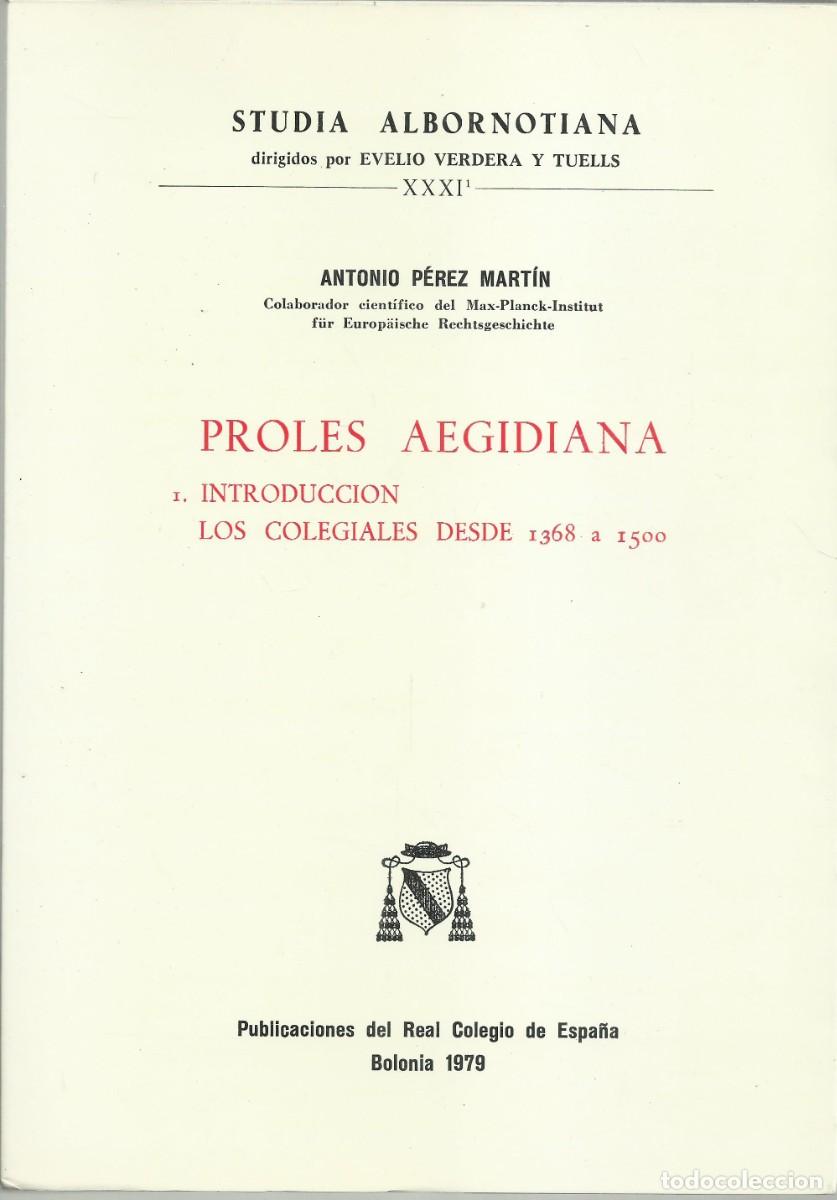 Libros de segunda mano: Alumnos del colegio de Bolonia ( Historia )
