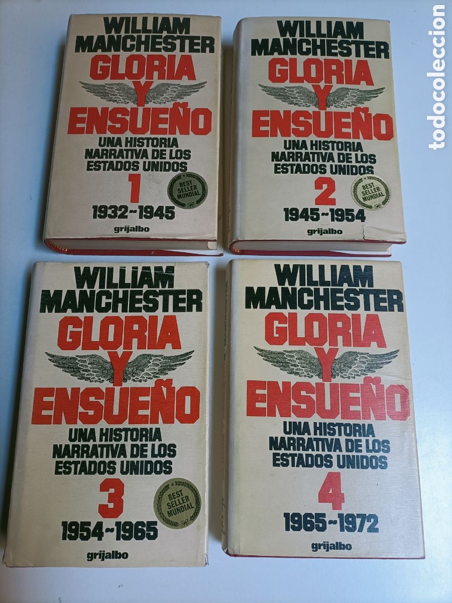 Gebrauchte B&uuml;cher: Gloria y ensue&ntilde;o. Una historia narrativa de los Estados Unidos 1932 1972 4 tomos William Manchester