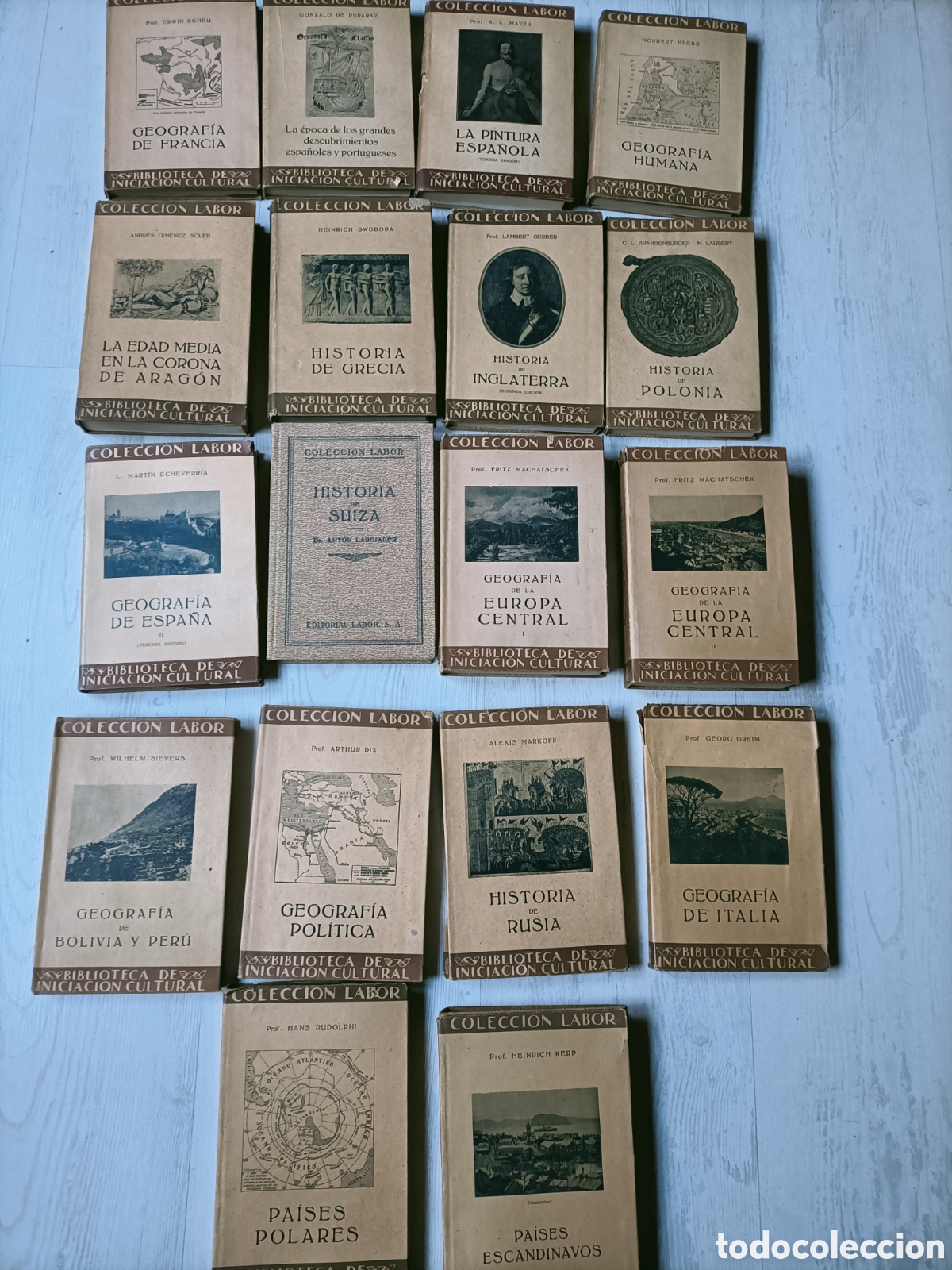 Libros de segunda mano: Lote de 18 libro colecci&oacute;n labor. Geograf&iacute;a Europa central historia Polonia geograf&iacute;a Bolivia y Per&uacute;