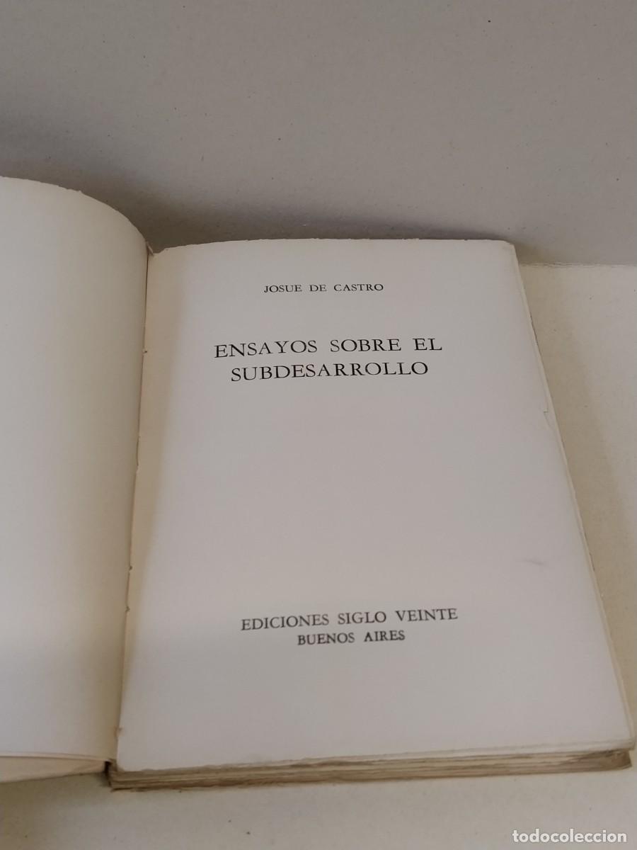 Libros de segunda mano: Josue de Castro - Ensayos sobre el subdesarrollo - Foto 4