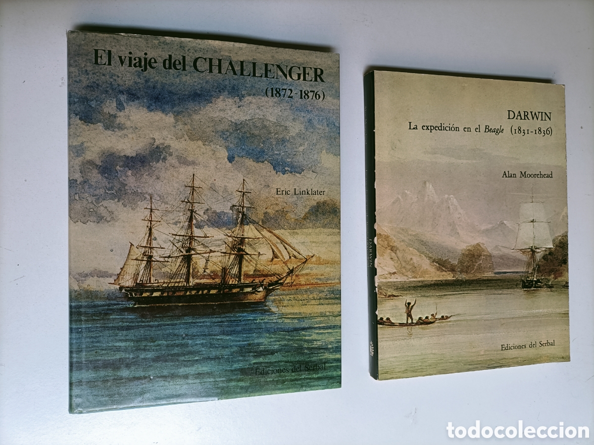 Libros de segunda mano: Darwin. La expedici&oacute;n en el Beagle y El viaje de Challenger 1872 1876