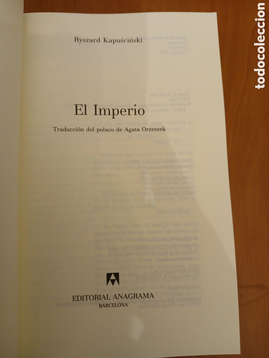 Libros de segunda mano: El Imperio. Ryszard Kapuściński. - Foto 3