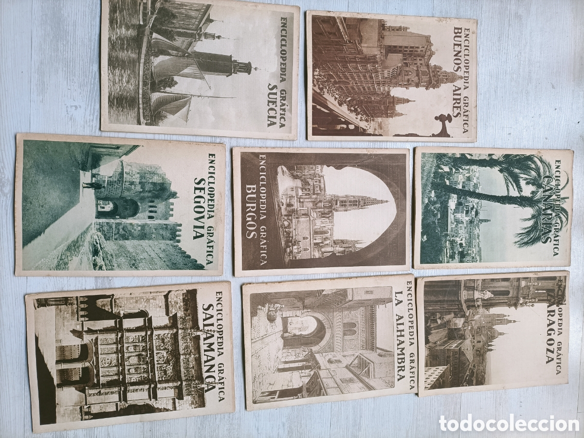 Libros de segunda mano: Lote 8 enciclopedia gr&aacute;fica. Burgos. Segovia. Buenos Aires. Suecia. Canarias. Zaragoza. Salamanca. A