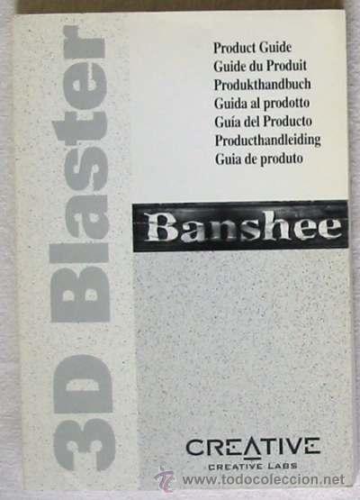 Libros de segunda mano: TARJETA 3D BLASTER BANSHEE DE CREATIVE - GU&Iacute;A DEL PRODUCTO - EN VARIOS IDIOMAS - Foto 1