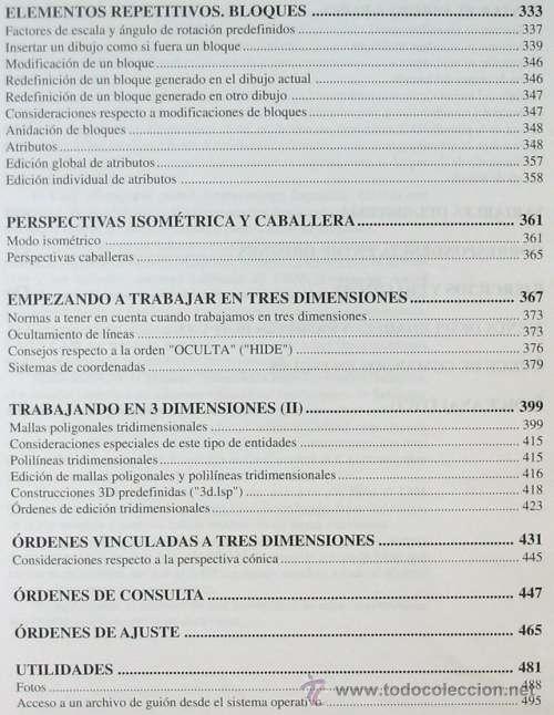 Libros de segunda mano: AUTOCAD PR&Aacute;CTICO -VERSIONES 2.6, 10, 11 Y 12 - 574 P&Aacute;G. - Foto 4
