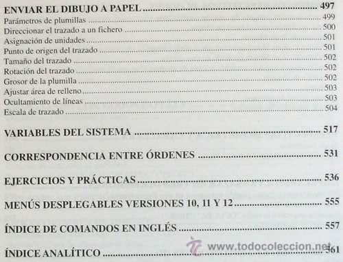 Libros de segunda mano: AUTOCAD PR&Aacute;CTICO -VERSIONES 2.6, 10, 11 Y 12 - 574 P&Aacute;G. - Foto 5