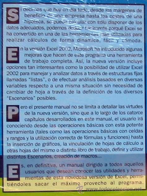 Libros de segunda mano: EXCEL 2002 - ADAMS - SIN ABRIR, CONSERVA SU PRECINTO PL&Aacute;STICO - Foto 2