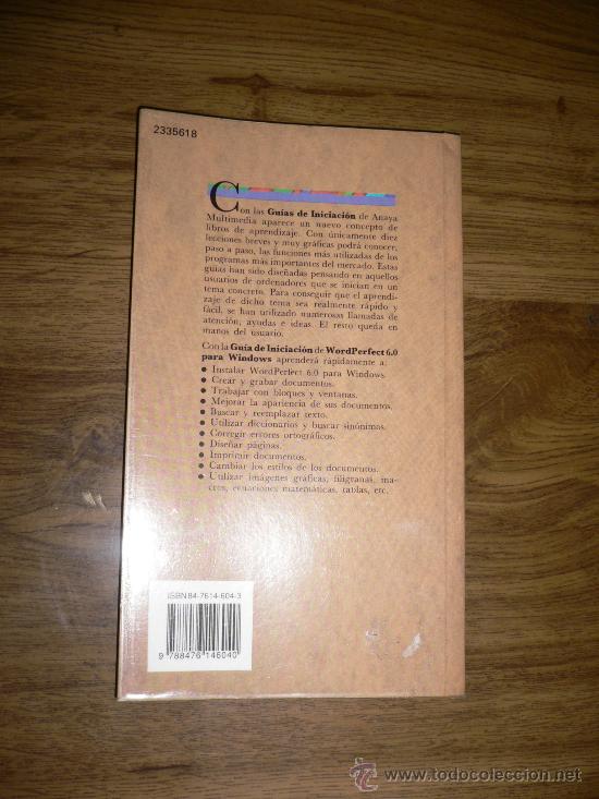 Libros de segunda mano: WORD PERFECT 6.0 ANAYA 1994 - Foto 2