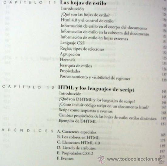 Libros de segunda mano: HTML 4 y DHTML - CENTRO DE  ESTUDIOS ADAMS - 2001 - 231 P&Aacute;GINAS - VER INDICE - Foto 5