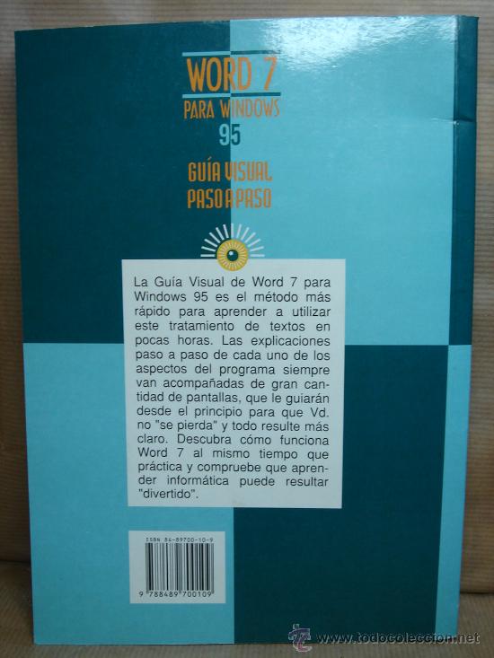 Libros de segunda mano: LIBRO INFORMATICA - WORD 7 PARA WINDOWS 95 - GUIA VISUAL - INFORBOOKS 1996 - Foto 6