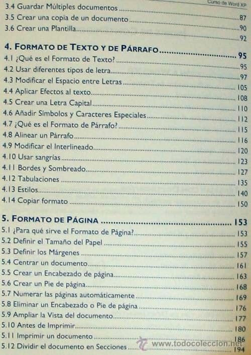 Libros de segunda mano: CURSO DE WORD XP - SERIE APRENDER HACIENDO - 2004 - CON CD - VER DESCRIPCI&Oacute;N E &Iacute;NDICE - Foto 4