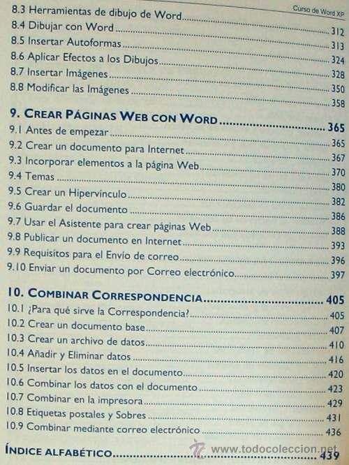 Libros de segunda mano: CURSO DE WORD XP - SERIE APRENDER HACIENDO - 2004 - CON CD - VER DESCRIPCI&Oacute;N E &Iacute;NDICE - Foto 6
