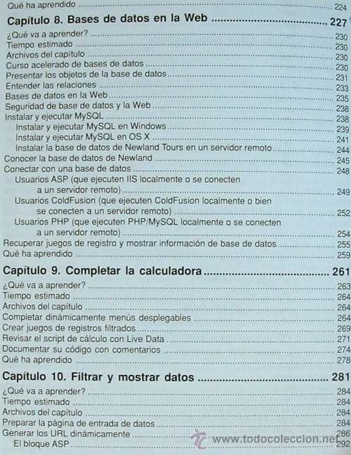 Libros de segunda mano: DREAMWEAVER MX 2004 ASP, COLDFUSI&Oacute;N Y PHP - LIBRO OFICIAL CON CD-ROM - ANAYA 2004 - VER &Iacute;NDICE - Foto 7