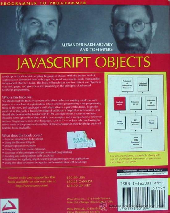 Libros de segunda mano: JAVASKRIPT OBJECTS - OBJETC USE AND DATA MANIPULATION WITH JAVASKRIPT - EN INGL&Eacute;S - Foto 2