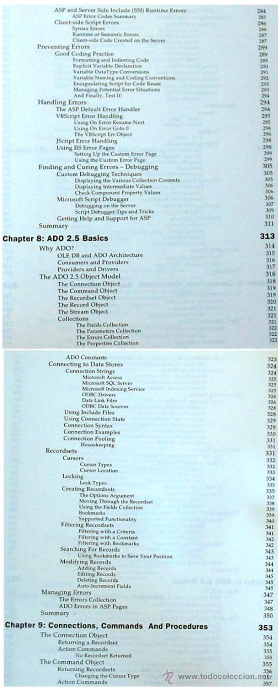 Libros de segunda mano: PROFESSIONAL ACTIVE SERVER PAGES 3.0 - WROX 1999 - 1277 P&Aacute;GINAS - EN INGL&Eacute;S - Foto 6